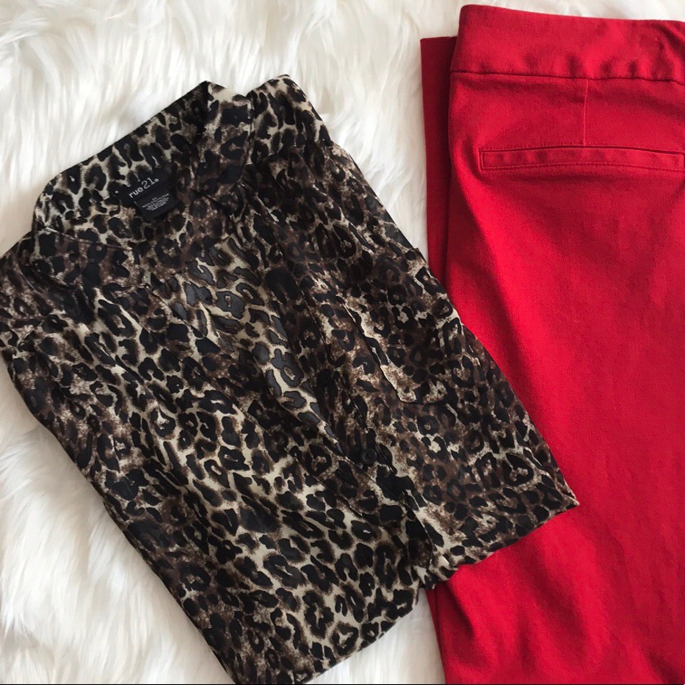 Cheetah Print Blouse